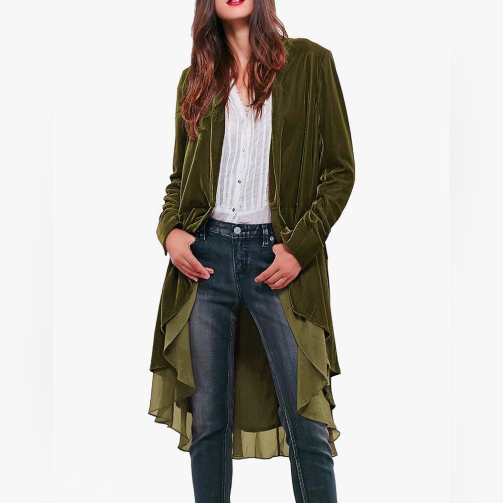 Green Velvet Cardigan Jacket 💚 BRAND NEW